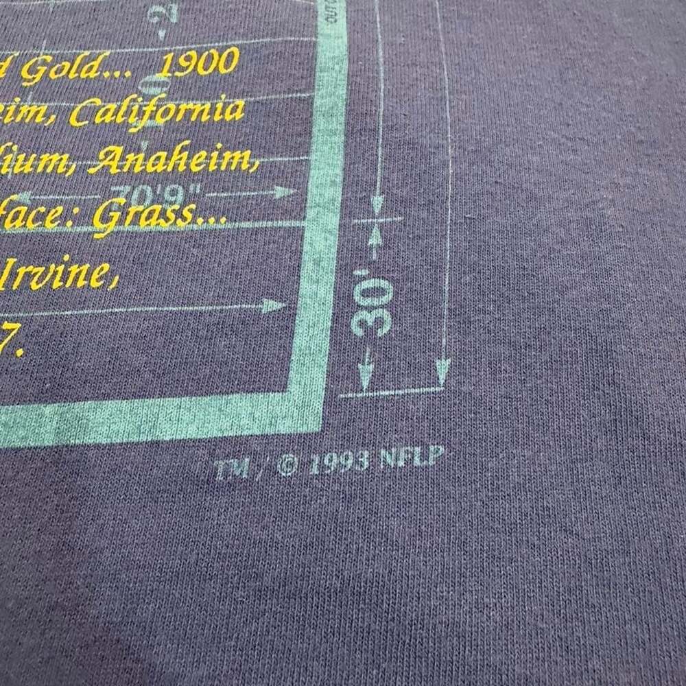 Vintage 1993 LA Rams Helmet Single Stitch T-Shirt - Picture 3 of 7